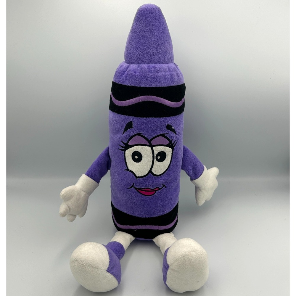 Crayola Purple Mountain Majesty Color Crayon 17" Plush 2015 Pink Lips Eye Lashes